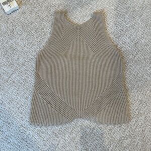 Taupe Knit Sweater Tank